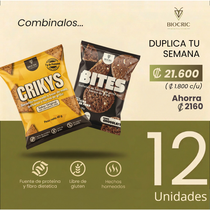 Promo 12 unidades combinadas
